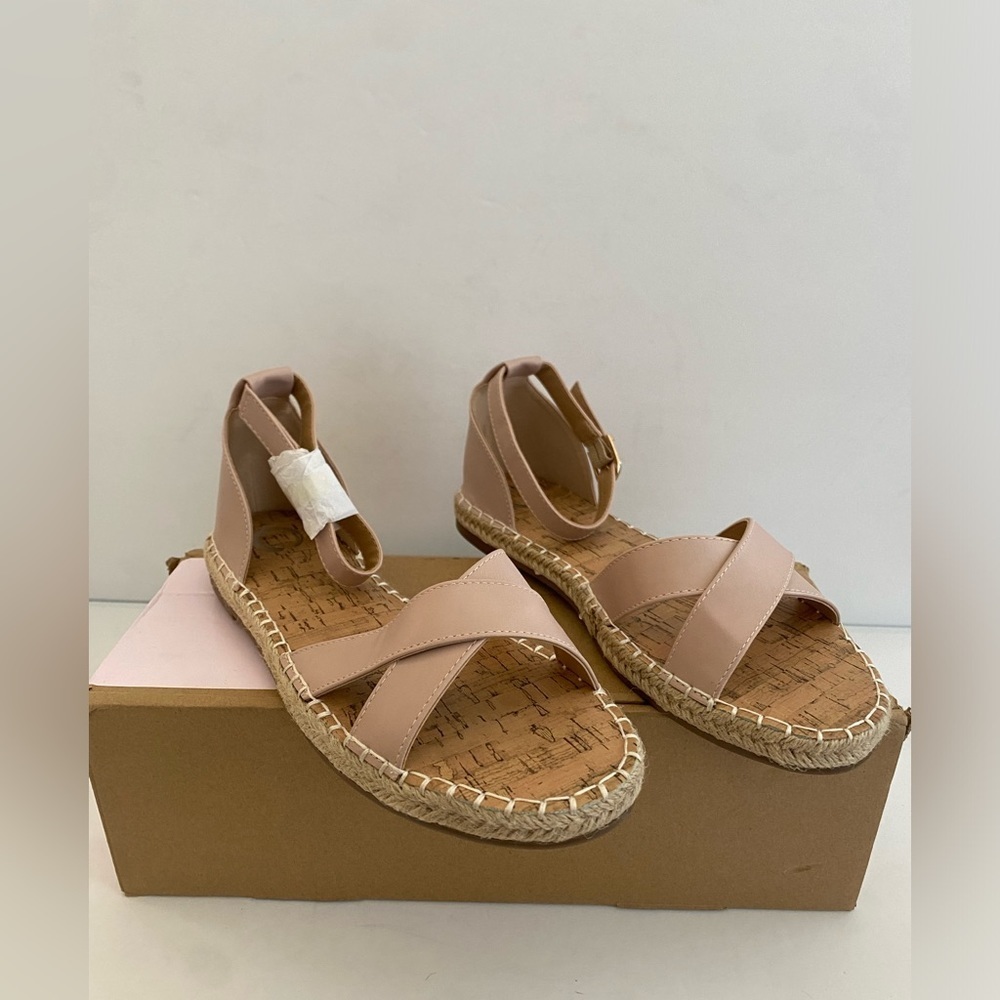 Journee Collection Womens Blush Pink Espadrille Sandals Size 9M Summer Beach - Picture 3 of 12